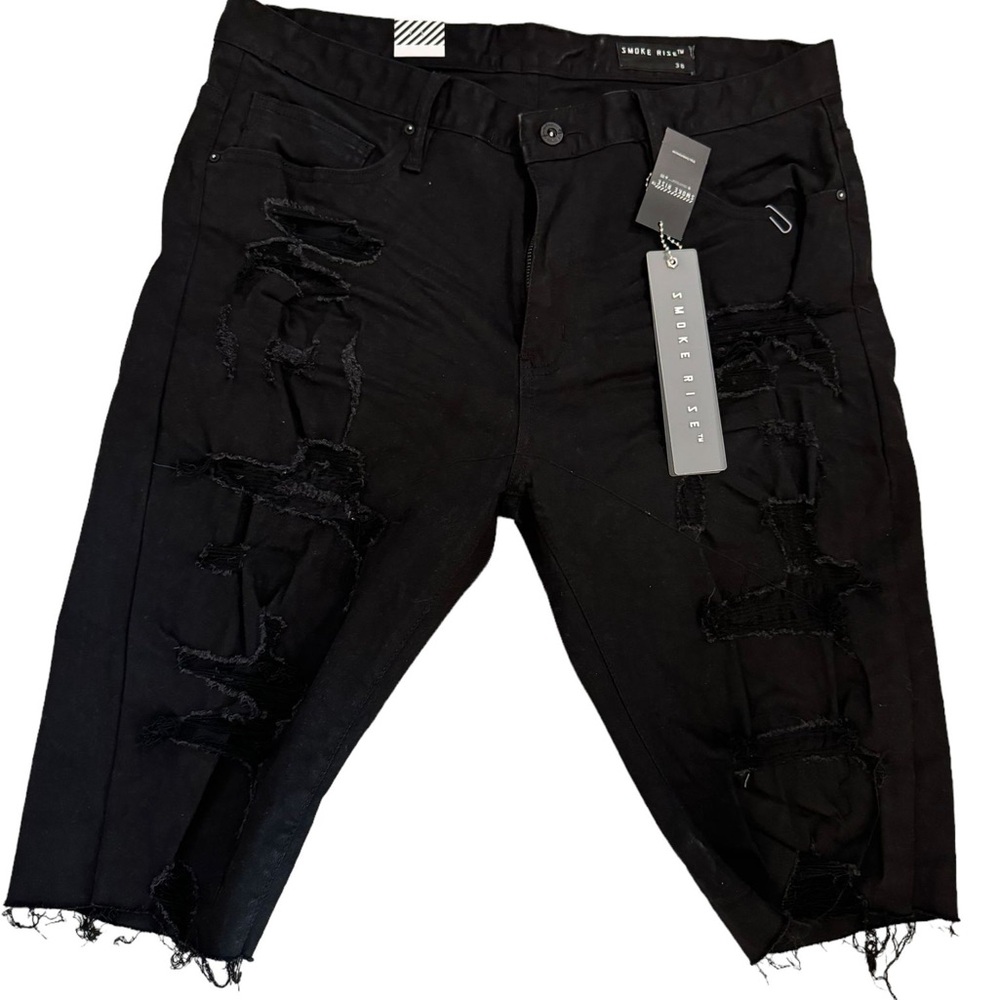 Men’s smoke rise jet black shorts